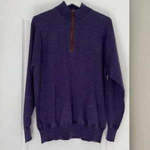 Orvis men’s 1/4 zip merino wool sweater